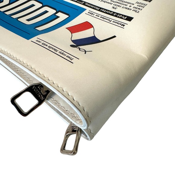 Louis Vuitton Newspaper Pouch Calfskin Leather Clutch Bag Virgil Abloh LV News - Picture 15 of 16